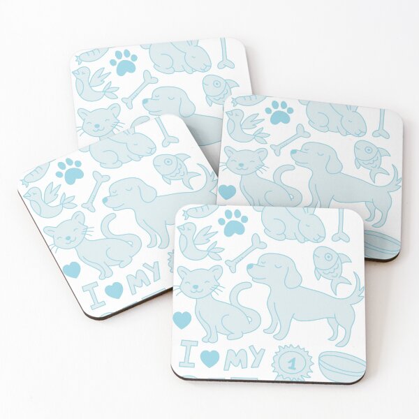 Item preview, Dogs and Cats Blue designed and sold by Rusembell.