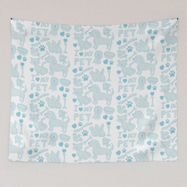 Item preview, Dogs and Cats Blue designed and sold by Rusembell.