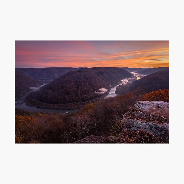Item preview, New River at Sunrise, West Virginia. designed and sold by mattmacpherson.