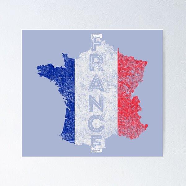Item preview, France Map Shape and Flag designed and sold by ockshirts.