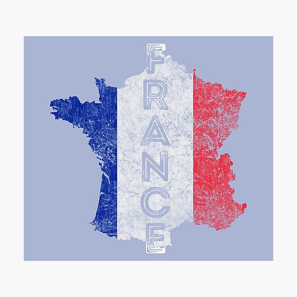 Item preview, France Map Shape and Flag designed and sold by ockshirts.