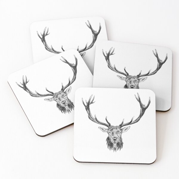 Item preview, Majestic Red Deer Stag Head designed and sold by Traveling Pencils.