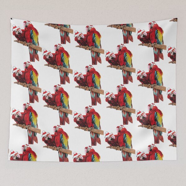 Item preview, Here Comes Santa Macaws! Christmas Macaw designed and sold by Sarah  Rajkotwala.