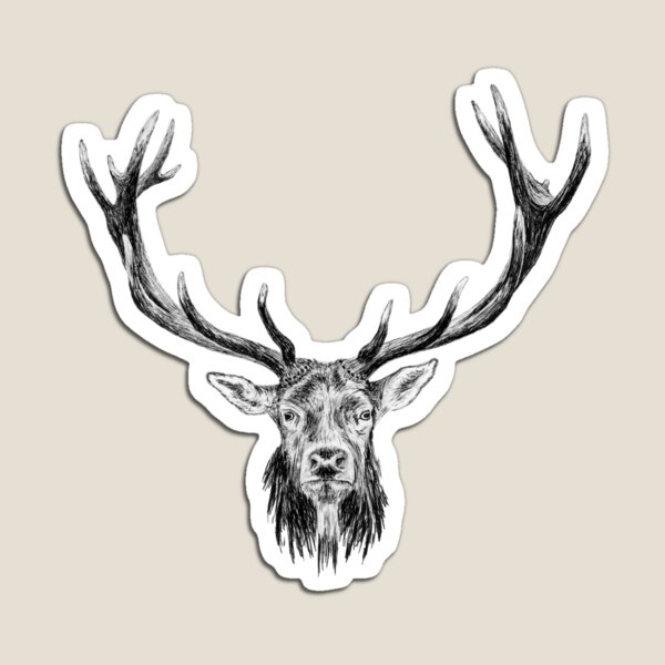 Item preview, Majestic Red Deer Stag Head designed and sold by Traveling Pencils.