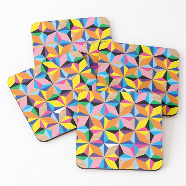 Item preview, Multi Bright and Light Wood Geometric Pattern designed and sold by Anne-Marie Bloor.