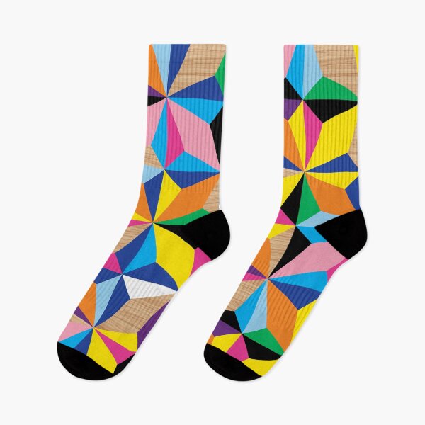 Item preview, Multi Bright and Light Wood Geometric Pattern designed and sold by Anne-Marie Bloor.