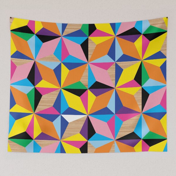 Item preview, Multi Bright and Light Wood Geometric Pattern designed and sold by Anne-Marie Bloor.