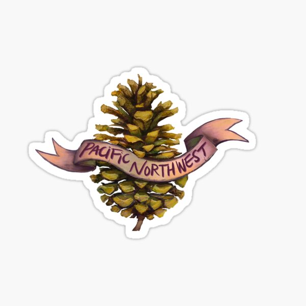 Pacific Northwest Pine cone Sticker