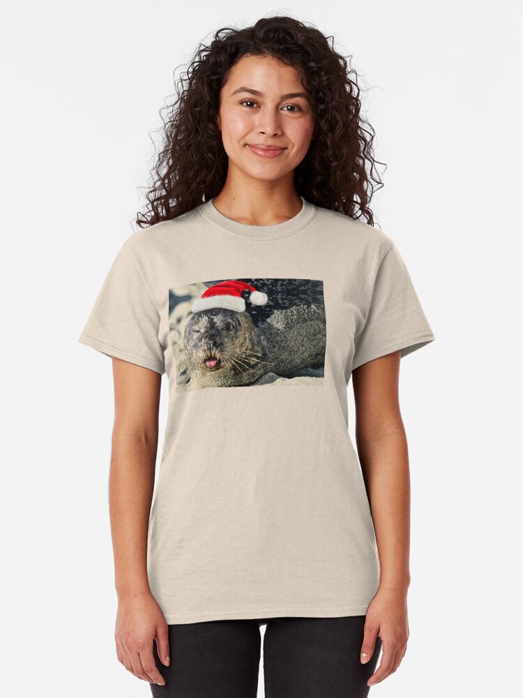 Alternate view of Holiday Harbor Seal Classic T-Shirt