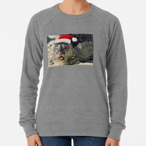 Holiday Harbor Seal Lightweight Sweatshirt