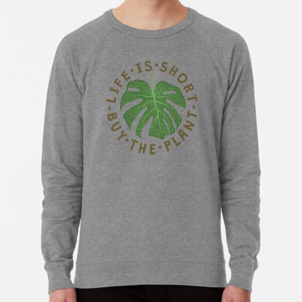 Vista previa del artículo con la obra «La vida es corta Compra la planta.», diseñado y vendido por TheLoveShop.