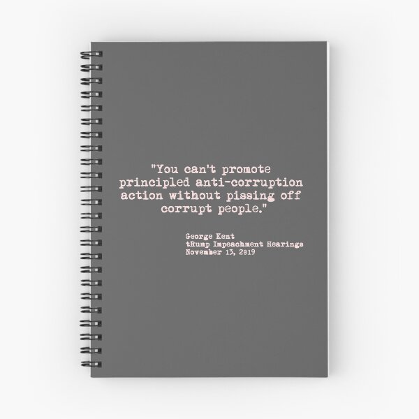 Item preview, Kent Corruption Quote from Impeachment Hearings - pink designed and sold by Thelittlelord.
