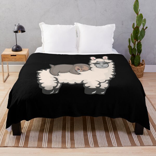 Item preview, Sweet sloth sleeps on a fluffy llama friends designed and sold by katastrophal.