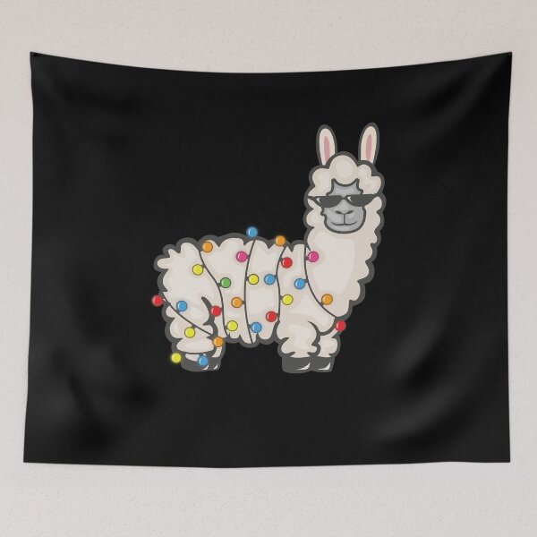 Item preview, Party Lama with Christmas lights. Alpaca designed and sold by katastrophal.