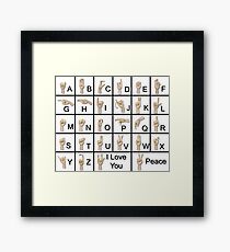 Ameslan Alphabet Framed Print