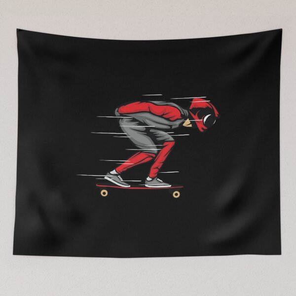 Artikelvorschau, Longboard Downhill Rennen Skateboard Fahrer entworfen und verkauft von katastrophal.