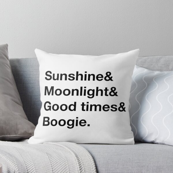 Item preview, Sunshine, Moonlight, Good times, Boogie. (Black text) designed and sold by Playsuit-Life.