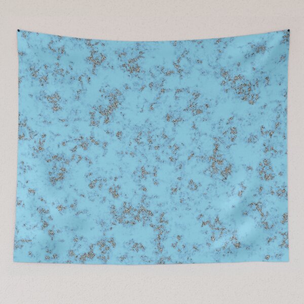 Item preview, Silver Glitter on Sky Blue Marble designed and sold by BloomCatB.