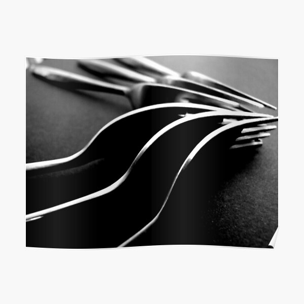 Forks in Shadow - Still Life Poster