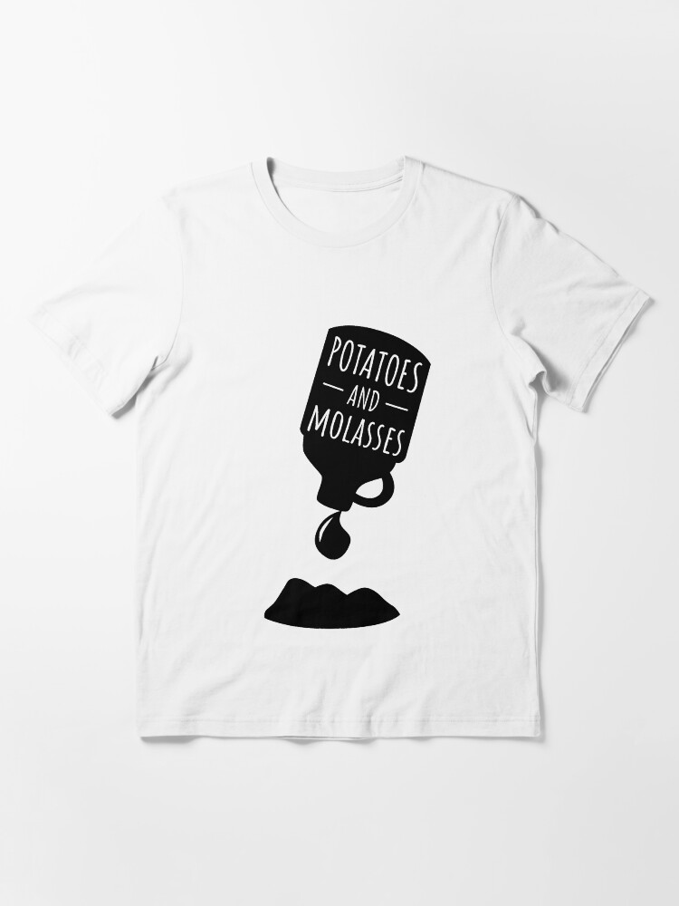 "Potatoes and Molasses Black Silhouette" Tshirt for Sale by zdoehling