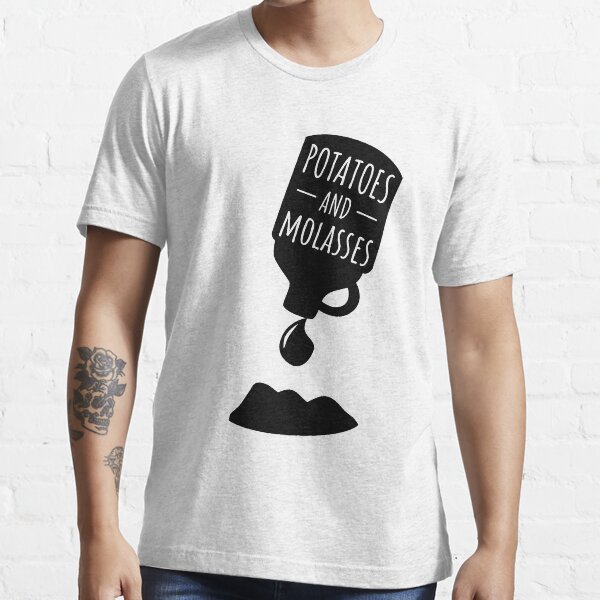 "Potatoes and Molasses Black Silhouette" Tshirt for Sale by zdoehling