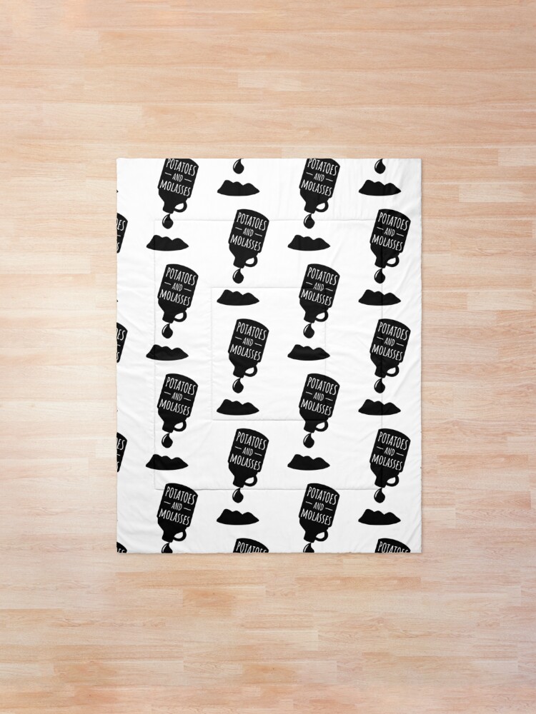 Alternate view of Potatoes and Molasses Black Silhouette Comforter