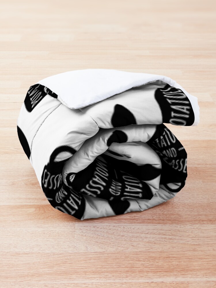 Alternate view of Potatoes and Molasses Black Silhouette Comforter