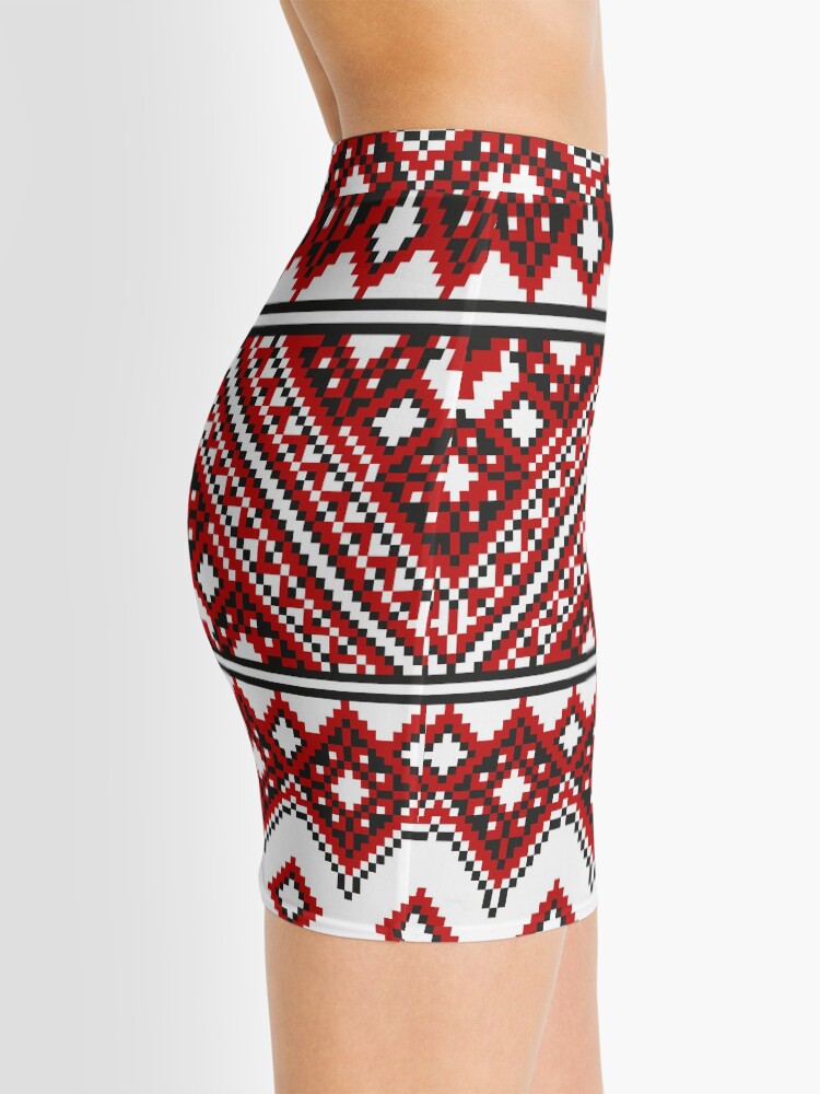 Alternate view of #Ukrainian #Embroidery, #CrossStitch, #Pattern Mini Skirt