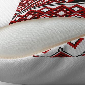 Alternate view of #Ukrainian #Embroidery, #CrossStitch, #Pattern Throw Pillow