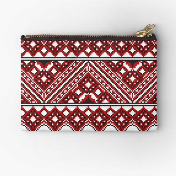 #Ukrainian #Embroidery, #CrossStitch, #Pattern Zipper Pouch