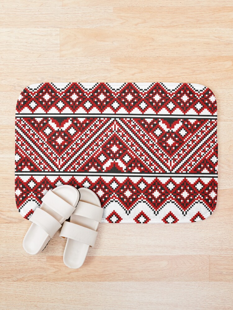 Alternate view of #Ukrainian #Embroidery, #CrossStitch, #Pattern Bath Mat
