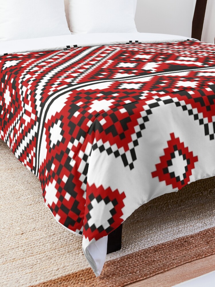 Alternate view of #Ukrainian #Embroidery, #CrossStitch, #Pattern Comforter