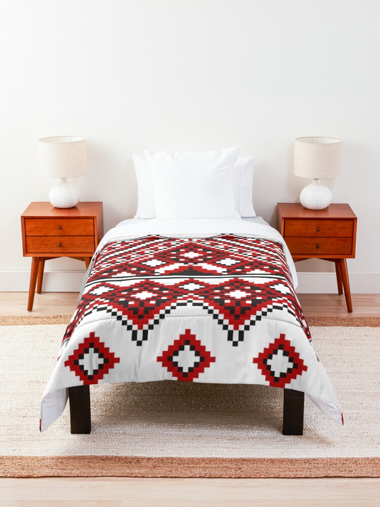 Alternate view of #Ukrainian #Embroidery, #CrossStitch, #Pattern Comforter