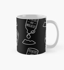 Potatoes and Molasses White Outline Classic Mug