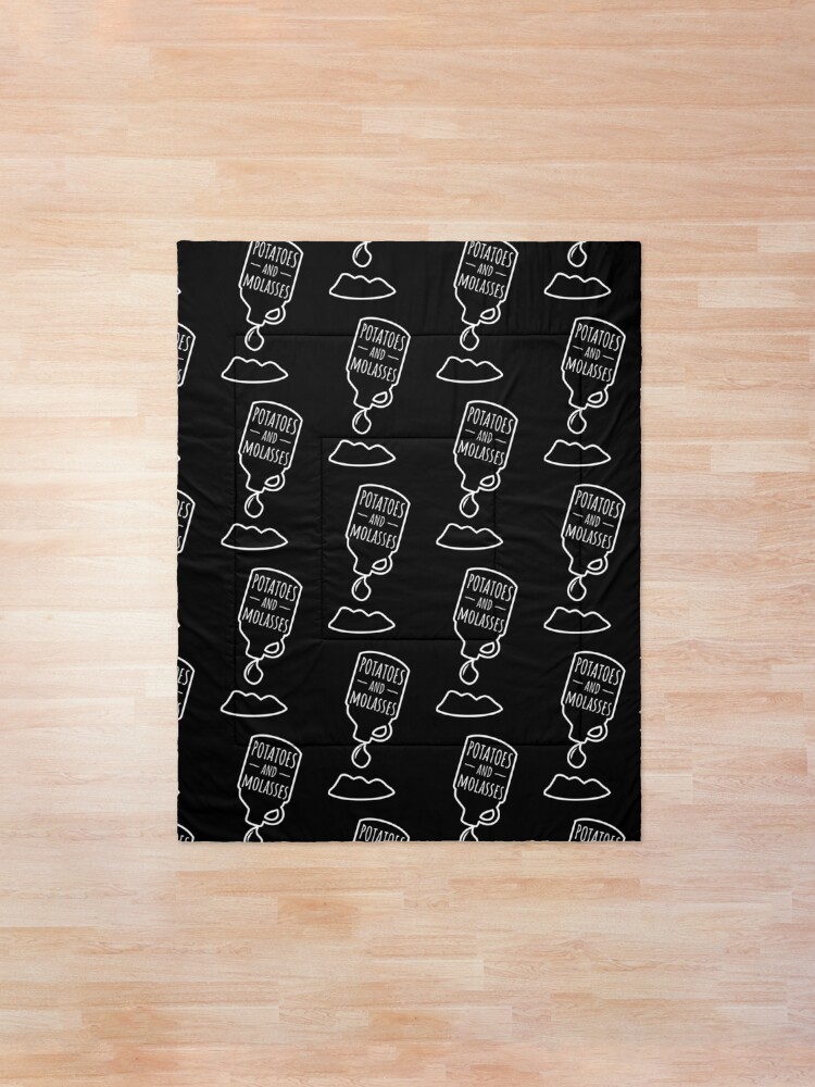 Alternate view of Potatoes and Molasses White Outline Comforter
