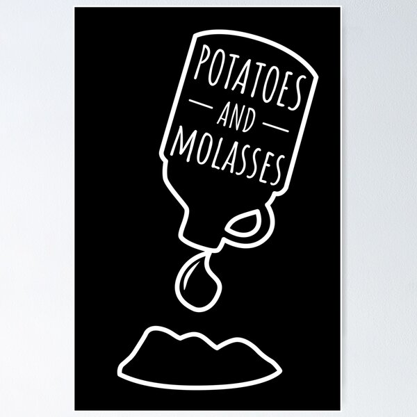 Item preview, Potatoes and Molasses White Outline designed and sold by zdoehling.