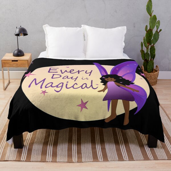 Item preview, Every Day is Magical Fairy (Black, long curly hair) designed and sold by nutmegfairy.