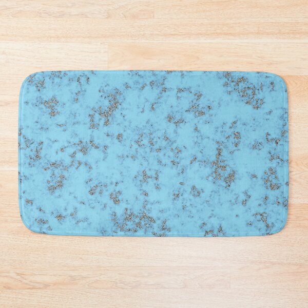 Item preview, Silver Glitter on Sky Blue Marble designed and sold by BloomCatB.