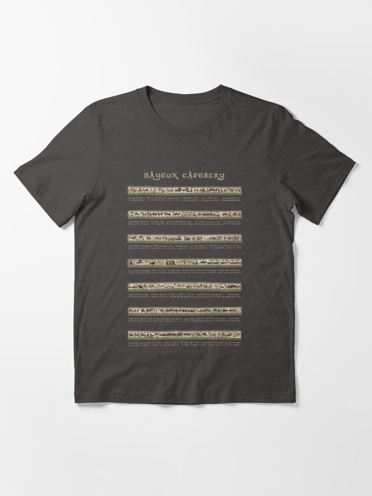 "Bayeux Tapestry Full Scenes On Beige Background" Tshirt for Sale by