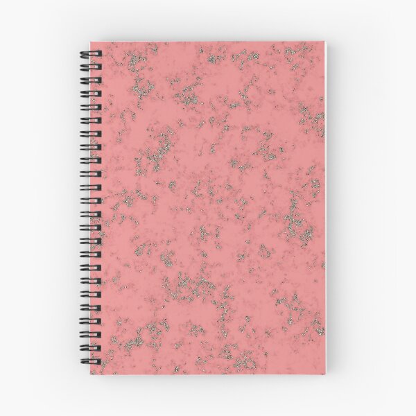 Item preview, Silver Glitter on Apricot Pink Marble designed and sold by BloomCatB.