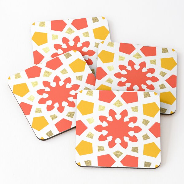 Item preview, Citrus and Gold, geometric Arabic pattern inspired by the Grand Mosque at KAUST designed and sold by CreatEVEdesign.