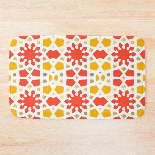 Item preview, Citrus and Gold, geometric Arabic pattern inspired by the Grand Mosque at KAUST designed and sold by CreatEVEdesign.
