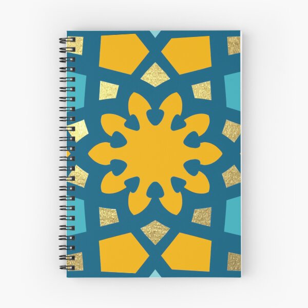 Item preview, Citrus, teal  and gold, geometric Arabic pattern inspired by the Grand Mosque at KAUST designed and sold by CreatEVEdesign.