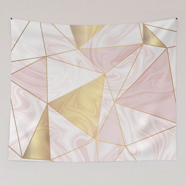 Item preview, Mixed marble and gold polygon background designed and sold by Jenmag.