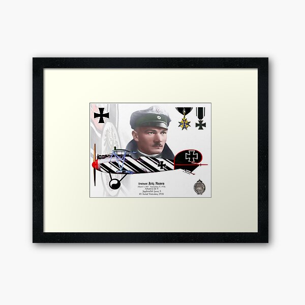 Leutnant Fritz Rumey Framed Art Print