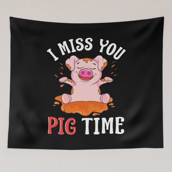 Item preview, Cute & Funny I Miss You Pig Time Baby Piglet Pun designed and sold by perfectpresents.