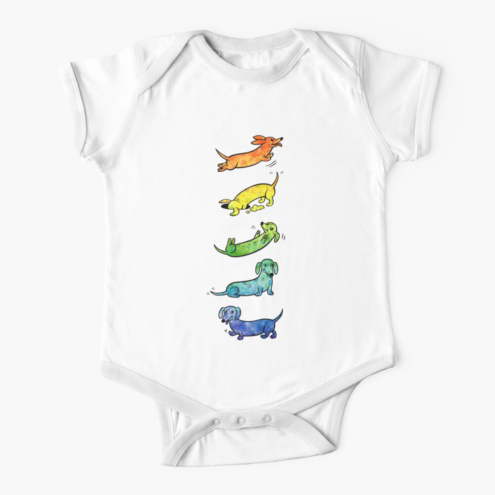 Watercolor Dachshunds Baby One-Piece