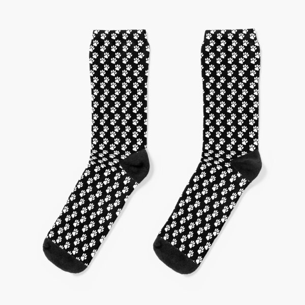 Item preview, Dog Paws in socks and other products black with white paws designed and sold by harrismmxv.