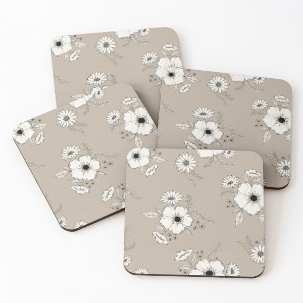 Item preview, Nostalgia Floral - taupe designed and sold by jenuinedesigns.