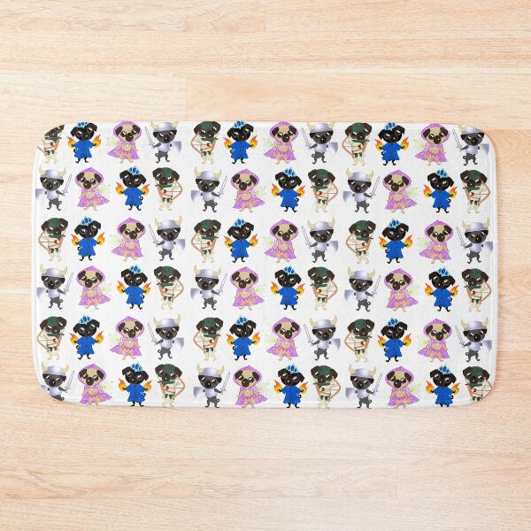 Item preview, Adorable Pug Group Pattern designed and sold by NorroenDyrd.